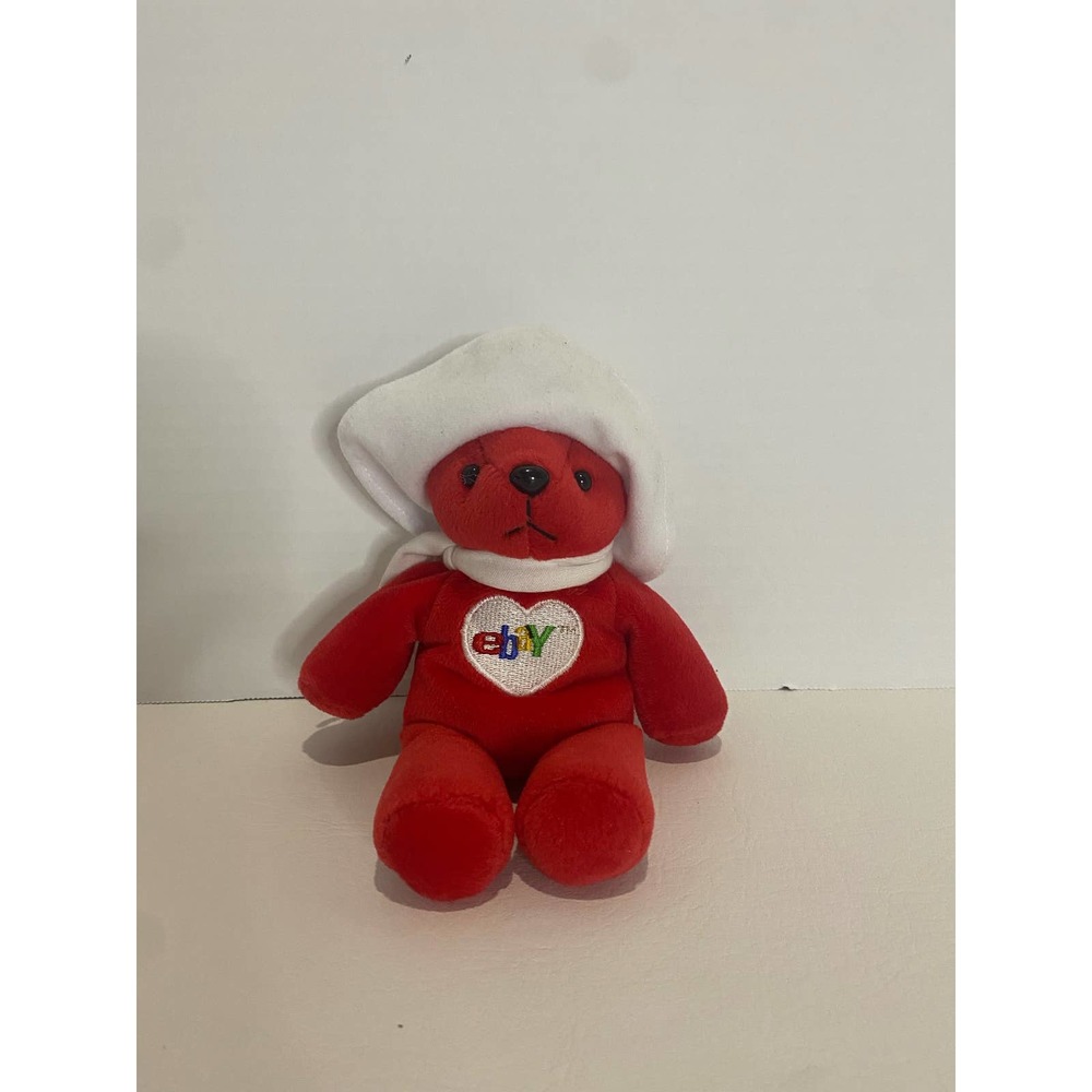 EBAY Advertising Red Betsy Bear Bean Bag Toy Limited Edition Holiday 2000